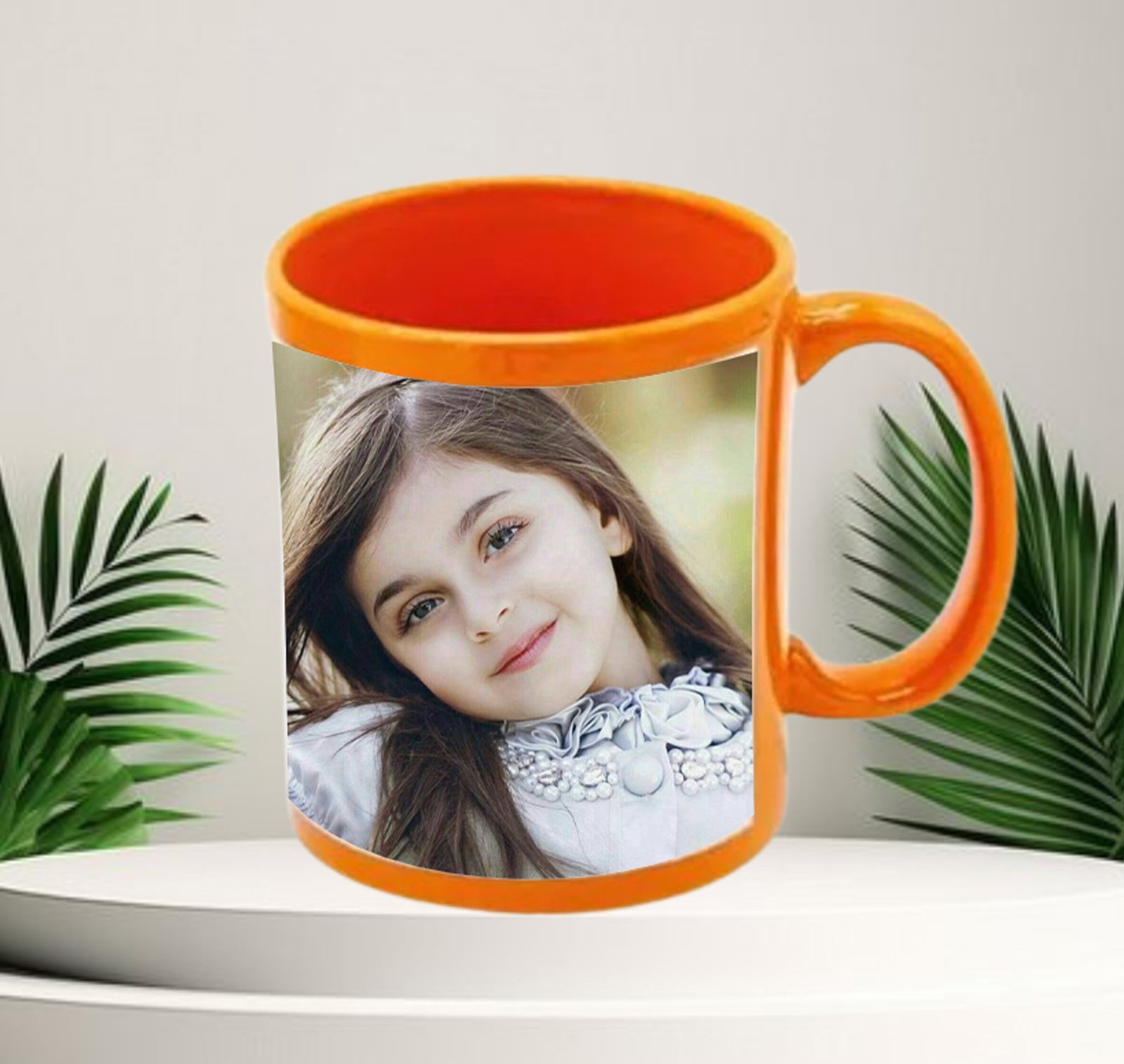 Orange patch mug
